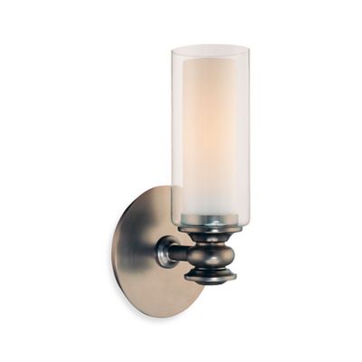 Minka Lavery Harvard Court 1-Light Wall Sconce in Bronze with Glass Shade - Bed Bath & Beyond